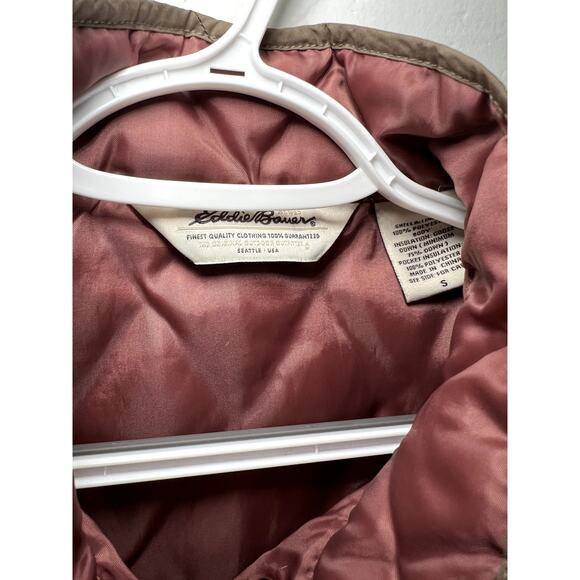 Eddie Bauer goose down quilted vest womens small gorpcore outdoor hiking casual - Picture 2 of 6